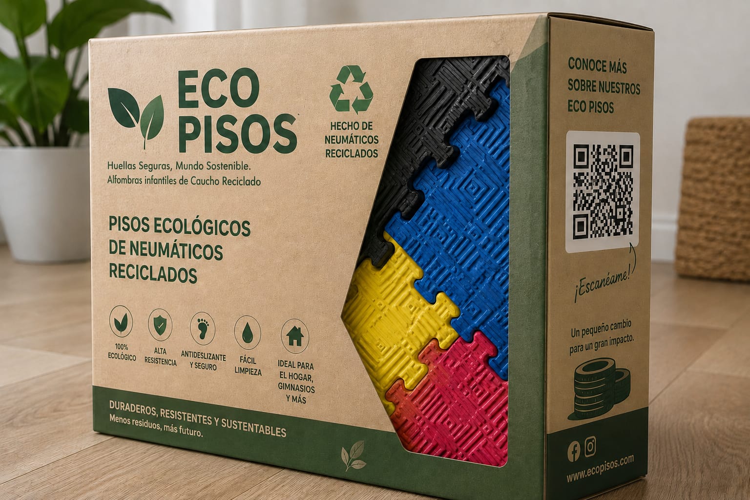 EcoPiso modular de caucho reciclado